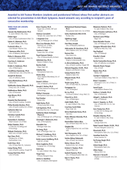 AAI Trainee Abstract Awards