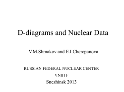 D-diagrams and Nuclear Data