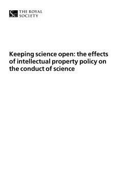 Keeping science open: the effects of intellectual property policy on