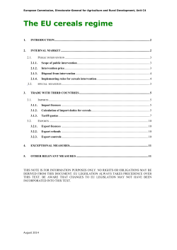 The EU cereals regime