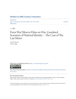 From War Films to Films on War: Gendered