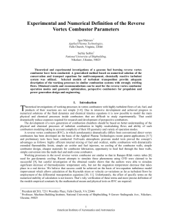 Experimental and Numerical Definition of the Reverse Vortex
