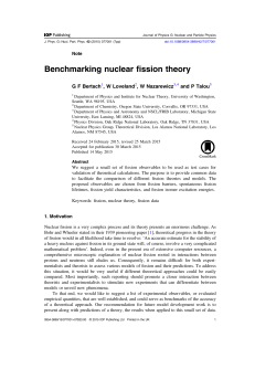 Benchmarking nuclear fission theory