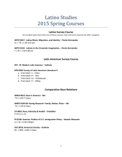 Spring 2015 - Tufts University | School of Arts and Sciences