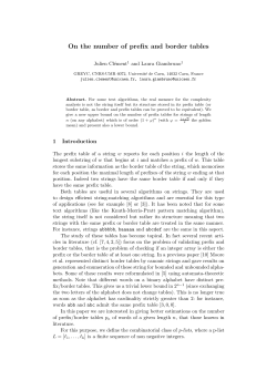 On the number of prefix and border tables