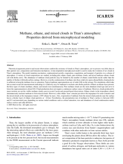 Methane, ethane, and mixed clouds in Titan`s atmosphere