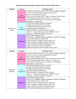 HRMMST Training Matrix