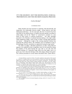 IT`S THE JOURNEY, NOT THE DESTINATION: JUDICIAL