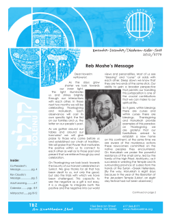 November/December - Temple Beth Zion