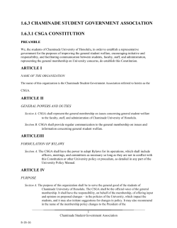 CSGA Constitution - Chaminade University of Honolulu