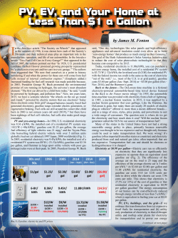 PV, EV, and Your Home at Less Than $1 a Gallon