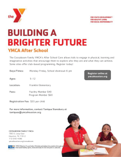The Cossaboom Family YMCA`s After School Care allows kids to