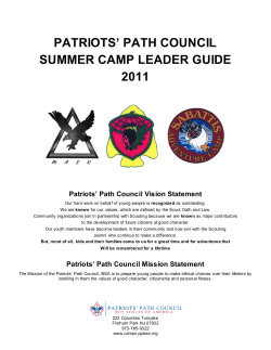 patriots` path council summer camp leader guide