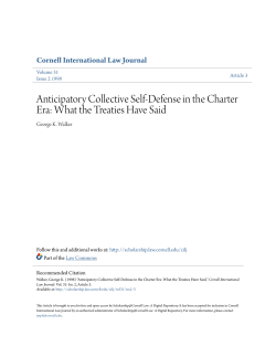 Anticipatory Collective Self-Defense in the Charter Era