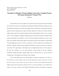 Peaceful Yet Divided: Western Illinois University`s Student Protest