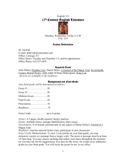 Humanities Syllabus Sample