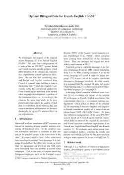Optimal Bilingual Data for French-English PB-SMT