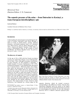 from Dutrochet to Kor&aacute;nyi, a trans European - Era-Edta