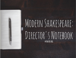 Director`s Notebook Requirements
