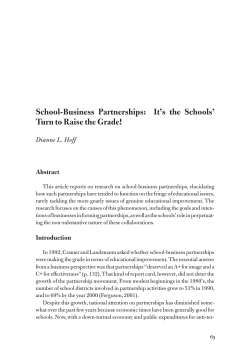 School-Business Partnerships