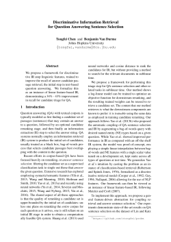 Discriminative Information Retrieval for Question