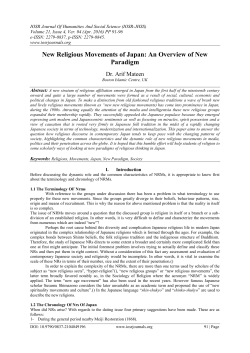 New Religious Movements of Japan