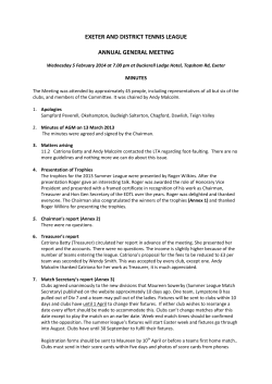 exeter and district tennis league annual general meeting