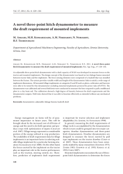 A novel three-point hitch dynamometer to measure the draft