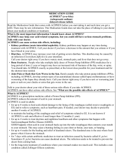 MEDICATION GUIDE ACIPHEX (a-se-feks) (rabeprazole sodium