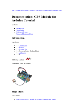 Documentation: GPS Module for Arduino Tutorial