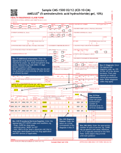 Sample CMS-1500 02/12 (ICD-10-CM) AMELUZ&reg; (5