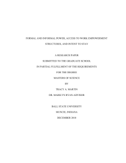 formal and informal power, access to work empowerment structures