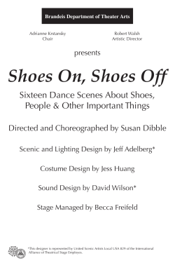 Shoes On, Shoes Off - Brandeis University