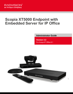 Administrator Guide for Scopia XT5000 Endpoint