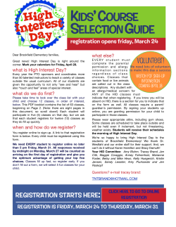 For High Interest Day Course Selection and