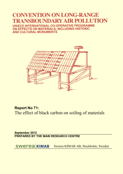 The effect of black carbon on soiling of materials