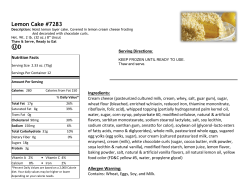 Lemon Cake #7283 D