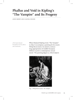 Phallus and Void in Kipling`s &ldquo;The Vampire&rdquo;