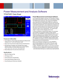 Power Measurement and Analysis Software - TPS2PWR1