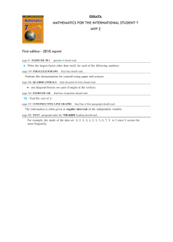 Errata - Haese Mathematics