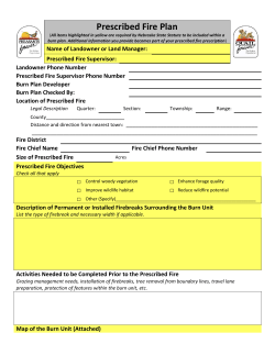 Prescribed Burn Plan