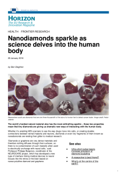 Nanodiamonds sparkle as science delves into the human body