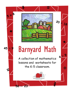 Barnyard Math - Agriculture in the Classroom