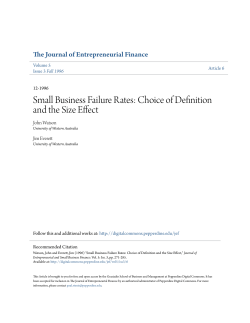 Small Business Failure Rates: Choice of Definition and the Size Effect