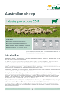 2017 Sheep Industry Projections