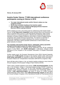 Press release - Austria Center Vienna