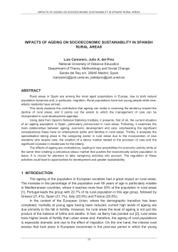 impacts of ageing on socioeconomic sustainability in spanish rural