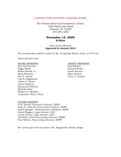 November 11-13, 2009 Final Action Minutes