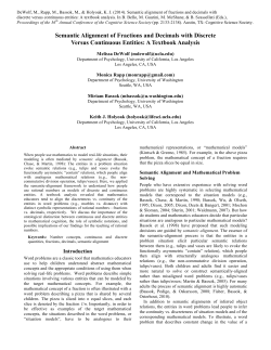Semantic Alignment of Fractions and Decimals with Discrete Versus