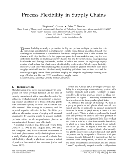 Process Flexibility in Supply Chains